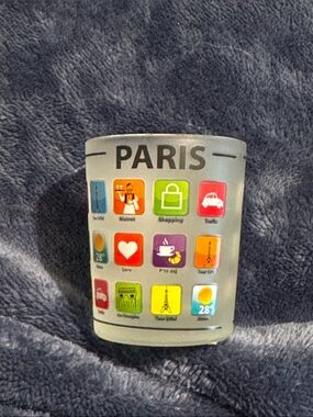 Paris Souvenir Glass  shot glass - Multicolor Icons